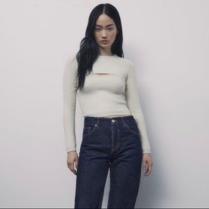 Zara knit arm warmer sweater